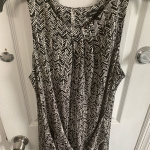 Mango Herringbone Pattern Dress Size L